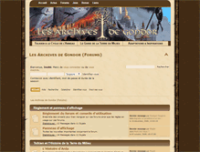 Tablet Screenshot of forums.archivesdegondor.net